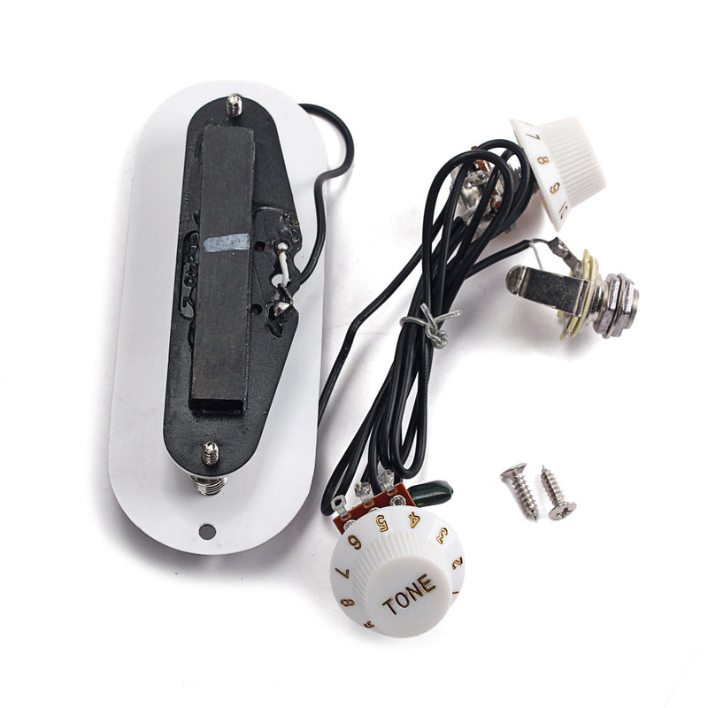 1 Set Prewired Guitar Sound Hole Pickup with Tone&Volume Pot Jack for 4 String Cigar Box Guitar