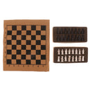 Chinese Antique Soldier Figures Chess Set Board w/ Pieces for Traveling Game
