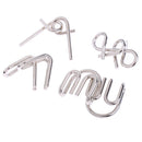 4Pcs/Set Chinese Ring Metal Wire Puzzle IQ Disentanglement Magic Brain Teaser Puzzles Game for Kids Adults Educational Toys Gifts