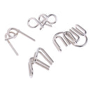 4Pcs/Set Chinese Ring Metal Wire Puzzle IQ Disentanglement Magic Brain Teaser Puzzles Game for Kids Adults Educational Toys Gifts
