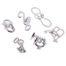 6pcs/set Brain Teaser Metal Wire Puzzle Test Mind Game for Adults Kids Toys