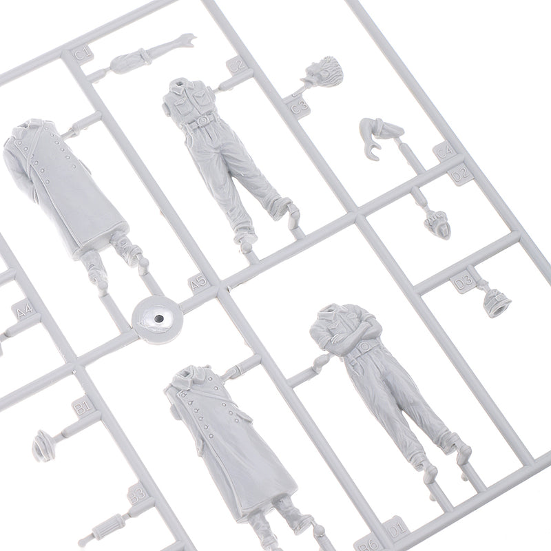 1/35 Scale WWII German Karl Artillery Crew Military Action Figures DIY Kit