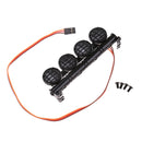 Roof Luggage Rack Light Bar 4 LED Spotlight for 1/10 RC Crawler Cars Black