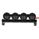 Roof Luggage Rack Light Bar 4 LED Spotlight for 1/10 RC Crawler Cars Black