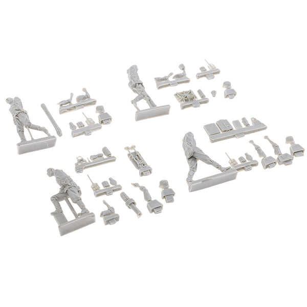 1/35 Resin Soldiers Figures Model WWII, German Artillery Combat Squad Statue