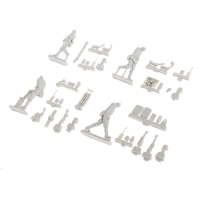 1/35 Resin Soldiers Figures Model WWII, German Artillery Combat Squad Statue
