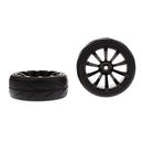 1/10 Flat Running RC Car Rubber Tires Plastic Wheel Hub for Traxxas HSP HPI