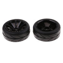 1/10 Flat Running RC Car Rubber Tires Plastic Wheel Hub for Traxxas HSP HPI