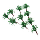 10x 4.5cm Green Tree Model 1/150 Scale Layout for Train Railway Garden Scene