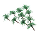 10Pcs 6cm Green Tree Model 1/75 Scale Layout for Train Railway Garden Scene