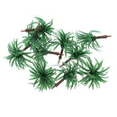 10Pcs 6cm Green Tree Model 1/75 Scale Layout for Train Railway Garden Scene