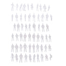 20Pcs 1/50 O Scale Unpainted Model People Miniature Figures Architectural Model Human Plastic Scene Simulation