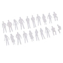 20Pcs 1/50 O Scale Unpainted Model People Miniature Figures Architectural Model Human Plastic Scene Simulation