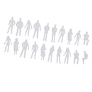 20Pcs 1/50 O Scale Unpainted Model People Miniature Figures Architectural Model Human Plastic Scene Simulation