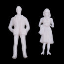 20Pcs 1/50 O Scale Unpainted Model People Miniature Figures Architectural Model Human Plastic Scene Simulation