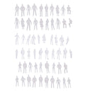 20Pcs 1/50 O Scale Unpainted Model People Miniature Figures Architectural Model Human Plastic Scene Simulation