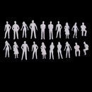 20Pcs 1/50 O Scale Unpainted Model People Miniature Figures Architectural Model Human Plastic Scene Simulation