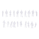 20Pcs 1/100 HO Scale Unpainted Model People Miniature Figures Architectural Model Human Plastic Scene Simulation
