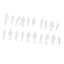20Pcs 1/100 HO Scale Unpainted Model People Miniature Figures Architectural Model Human Plastic Scene Simulation