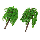 10pcs 1:150 Plastic Willow Trees Model Street Train Railway Scenery Layout N