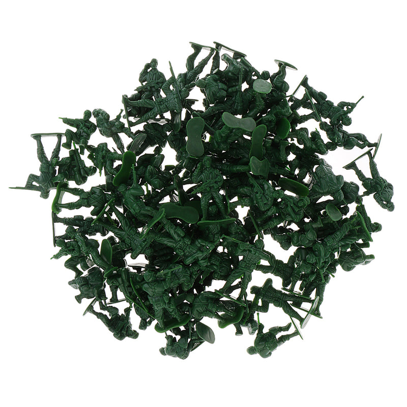 1/32 Green Military Soldier Action Figure Figurine 5cm for Sand Table Scene