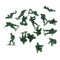 1/32 Green Military Soldier Action Figure Figurine 5cm for Sand Table Scene