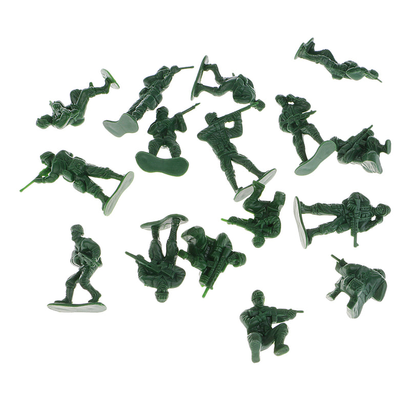 1/32 Green Military Soldier Action Figure Figurine 5cm for Sand Table Scene