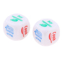 2Pc Six Sided Acrylic D6 Dice Dies for Family Housework Distribution Decider