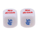 2Pcs Six Sided Dice Creative Beer Drinking Decider for Party Drink Props Toy