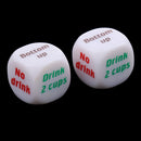 2Pcs Six Sided Dice Creative Beer Drinking Decider for Party Drink Props Toy