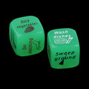 2Pcs Glow in Dark D6 Dice Housework Decider Die Six Sided for Family Set Toy