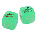 2Pcs Glow in Dark D6 Dice Housework Decider Die Six Sided for Family Set Toy
