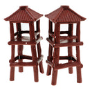 2Pcs/Set Military Watch Tower 18.5cm Model Plastic Toy Soldier Army Men Accs