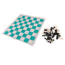 Portable Chess Game Chessman w/ 42x42cm Fold Chessboard Set for Travel Game