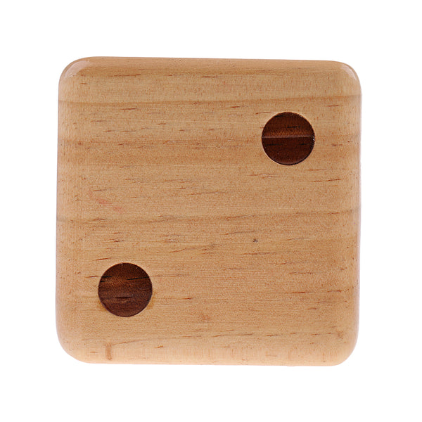 1 Piece Six Side Crafted 3.5-inch Big Wooden Yard Dice With Rounded Corner