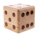 1 Piece Six Side Crafted 3.5-inch Big Wooden Yard Dice With Rounded Corner