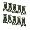 10Pcs/Set Military Watch Tower 9cm Model Plastic Toy Soldier Army Men Accs