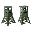 10Pcs/Set Military Watch Tower 9cm Model Plastic Toy Soldier Army Men Accs