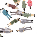 50 Mixed Standing People Figure Passenger Train Park Diorama Scenery 1:87 HO