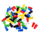 60pcs 23mm Mixed Color Replacement Plastic Pegs for Traditional Family Game Hexagon Wooden Chinese Checkers