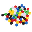 60pcs Plastic 1cm Diameter Round Balls for Wooden Connecting Four Balls in A Line Family Game