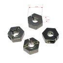 1/10 RC Vehicle Upgarde Part Wheel Hex Hub Adapter 12x5mm for HSP HPI - Gray