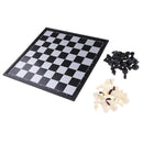 1x Magnetic Foldable Chess Pieces Set Game ChessBoard for Teaching Training