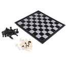 1x Magnetic Foldable Chess Pieces Set Game ChessBoard for Teaching Training