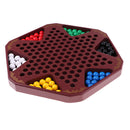 Wooden Chinese Checkers Hexagon Checkers Puzzle Game Family Travel Game Set