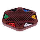 Wooden Chinese Checkers Hexagon Checkers Puzzle Game Family Travel Game Set