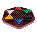 Wooden Chinese Checkers Hexagon Checkers Puzzle Game Family Travel Game Set