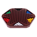 Wooden Chinese Checkers Hexagon Checkers Puzzle Game Family Travel Game Set