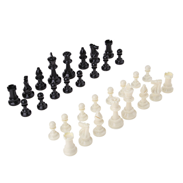 1 Set 32 Pieces International Chess Game Chessman Chess Piece for Travel Games, 77mm King Type