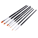 Synthetic Paint Brush Pen Pack of 7 Brushes Set for Model Building or Figure